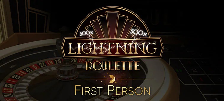 First Person Lightning Roulette online game logo by Evolution on tonybetcasino-at.com